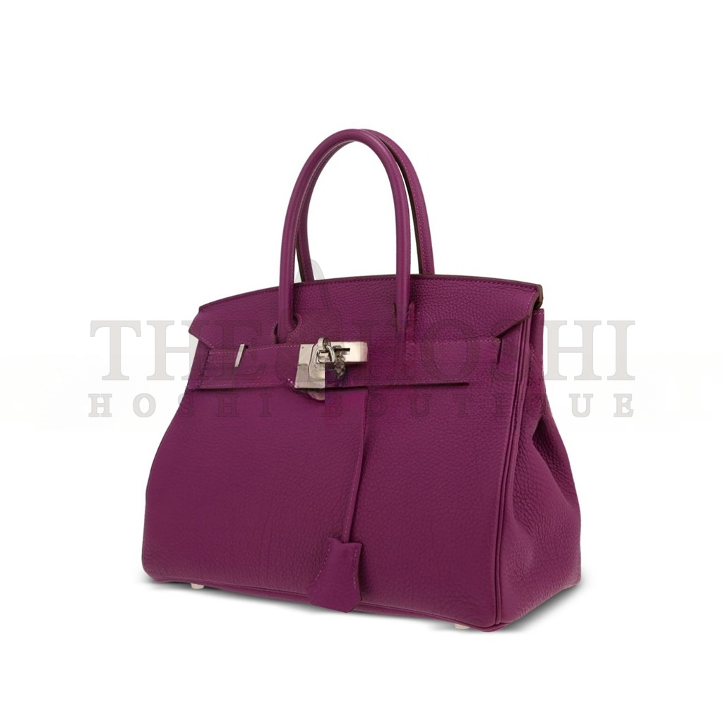 H**me5 BIRKIN 30 TOGO LEATHER ROSE PURPLE SILVER BUCKLE 26599473 (30*23*15cm) Master Quality